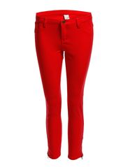 Vila CLEAVE 5 POCKET 7/8 ZIP TWILL WOP ENZYME - PARADISE RED