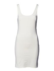 Vila SURFACE LONG U-NECK TANK TOP - CREMA