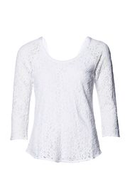 Vila ANE LACE TOP - OPTICAL SNOW