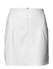 Vila PONGO LEATHER SKIRT C - WHITE