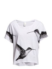 Vila RAVIOLI BIRD T-SHIRT - OPTICAL SNOW