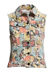 Vila FLORAL DENIM WAISTCOAT
