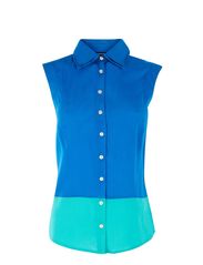 Warehouse Warehouse Double Collar Colour Block Top