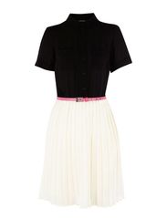 Warehouse Warehouse Colour Block Pleat Skirt Dress