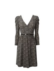Warehouse Warehouse Ditsy V Front V Back Dress