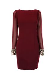 Warehouse Warehouse Deco Cuff Shift Dress