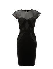 Warehouse Warehouse Panelled Structured T-Shirt Dress