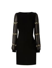 Warehouse Warehouse Embellished Sleeve Shift Dress