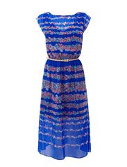 Warehouse Warehouse Stripe Floral Midi Dress