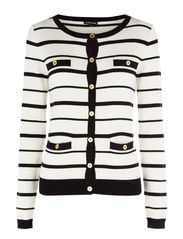 Warehouse Warehouse Stripe 4 Pocket Cardi