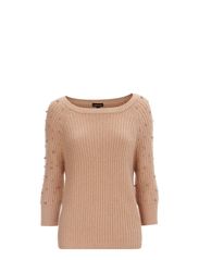 Warehouse Warehouse Bead And Pearl Sleeve Jumper