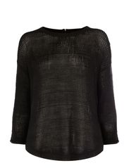 Warehouse Warehouse Textured Zip Stripe Jumper