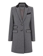 Warehouse Warehouse Leatherette Trim Coat