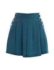 Warehouse Warehouse Button Detail Shorts - Teal