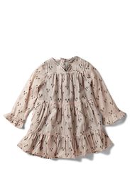 Wheat Dress Ruffle Sleeve