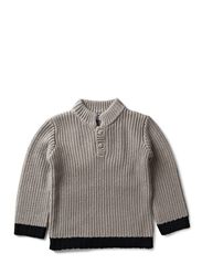 Wheat Knit Rib Placket
