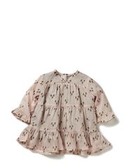 Wheat Dress Ruffle Sleeve