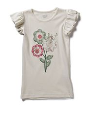 Wheat T-Shirt Frill Sleeves SS