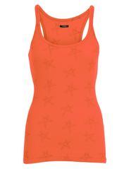 Whiite Poula t-shirt - TOMATO RED