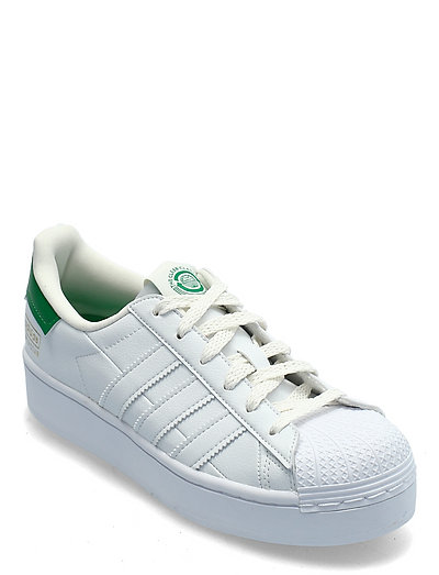 White green superstar shoes