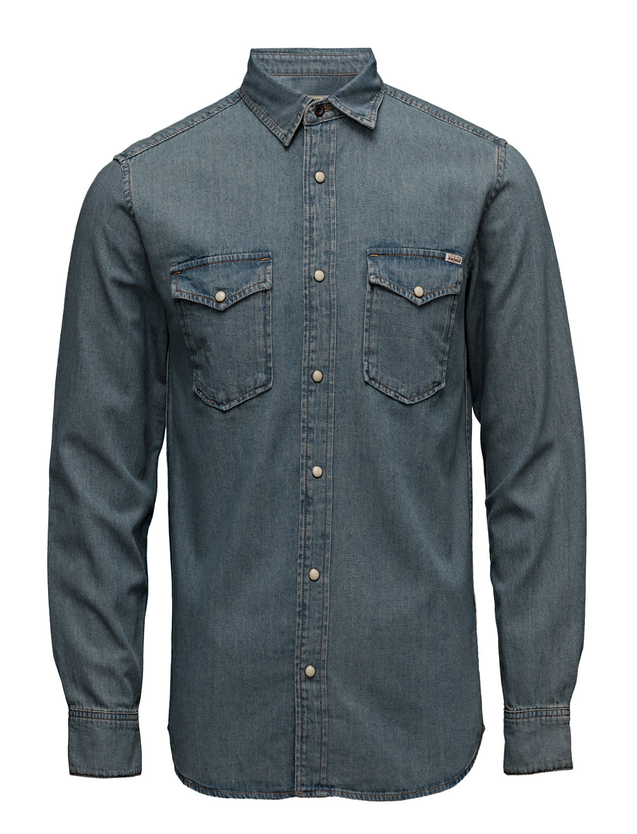 Jjvsheridan Shirt L/S Western Noos Jack & Jones Vintage Casual sko til Mænd i Black Denim