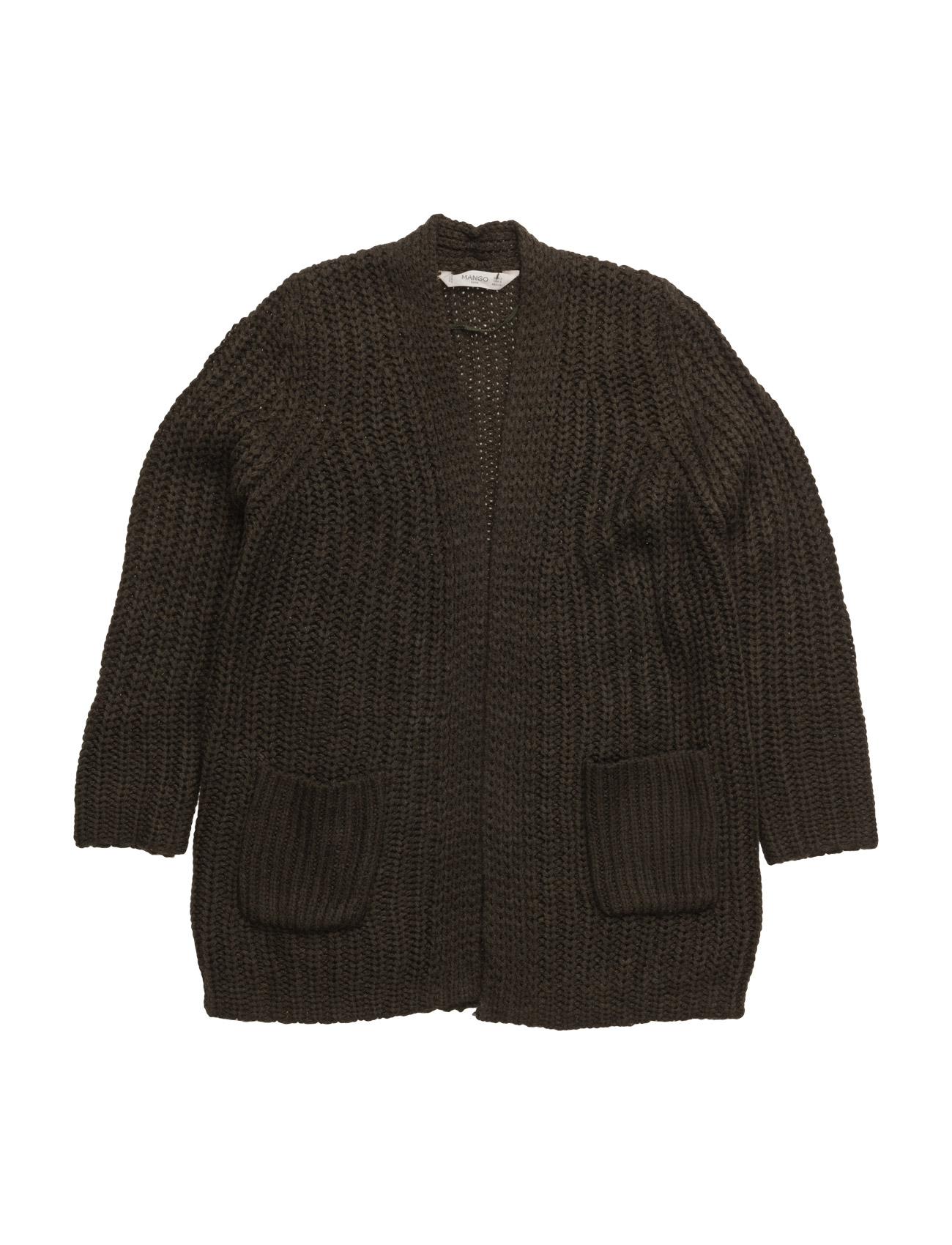 Pocket Long Cardigan Mango Kids til Børn i Beige - Khaki