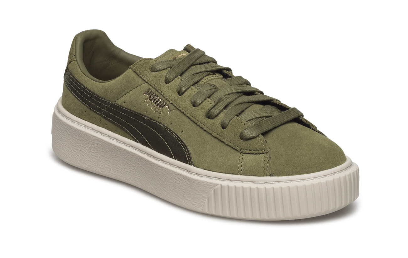 puma suede platform satin